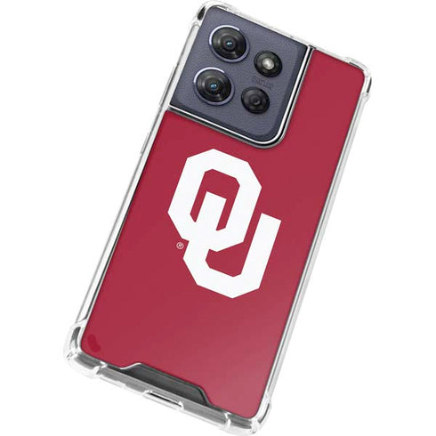 University of Oklahoma Sooners Cracked Moto G Play 5G (2025) Clear Case